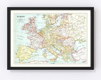 Europe Map - Political - Peel & Stick Removable Wall Decal