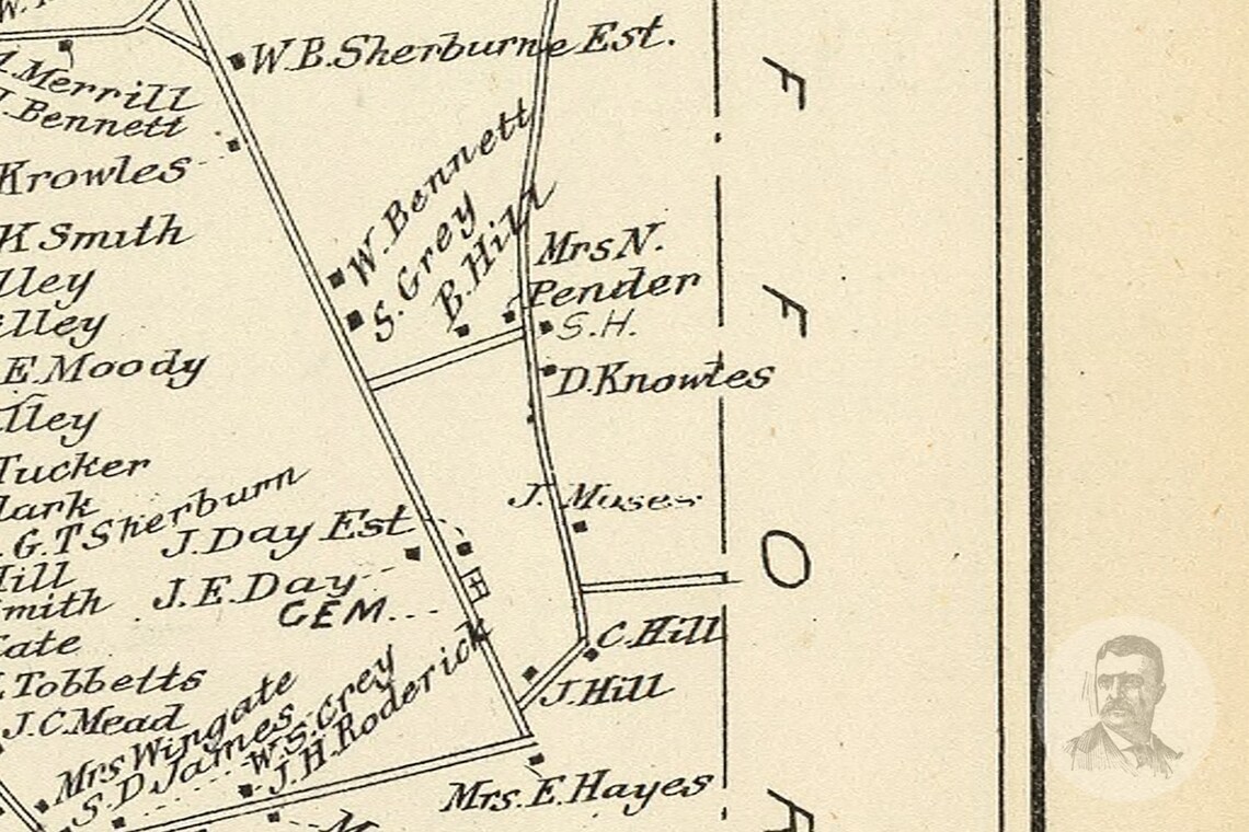Vintage Northwood Map from 1892 Old New Hampshire Map Etsy