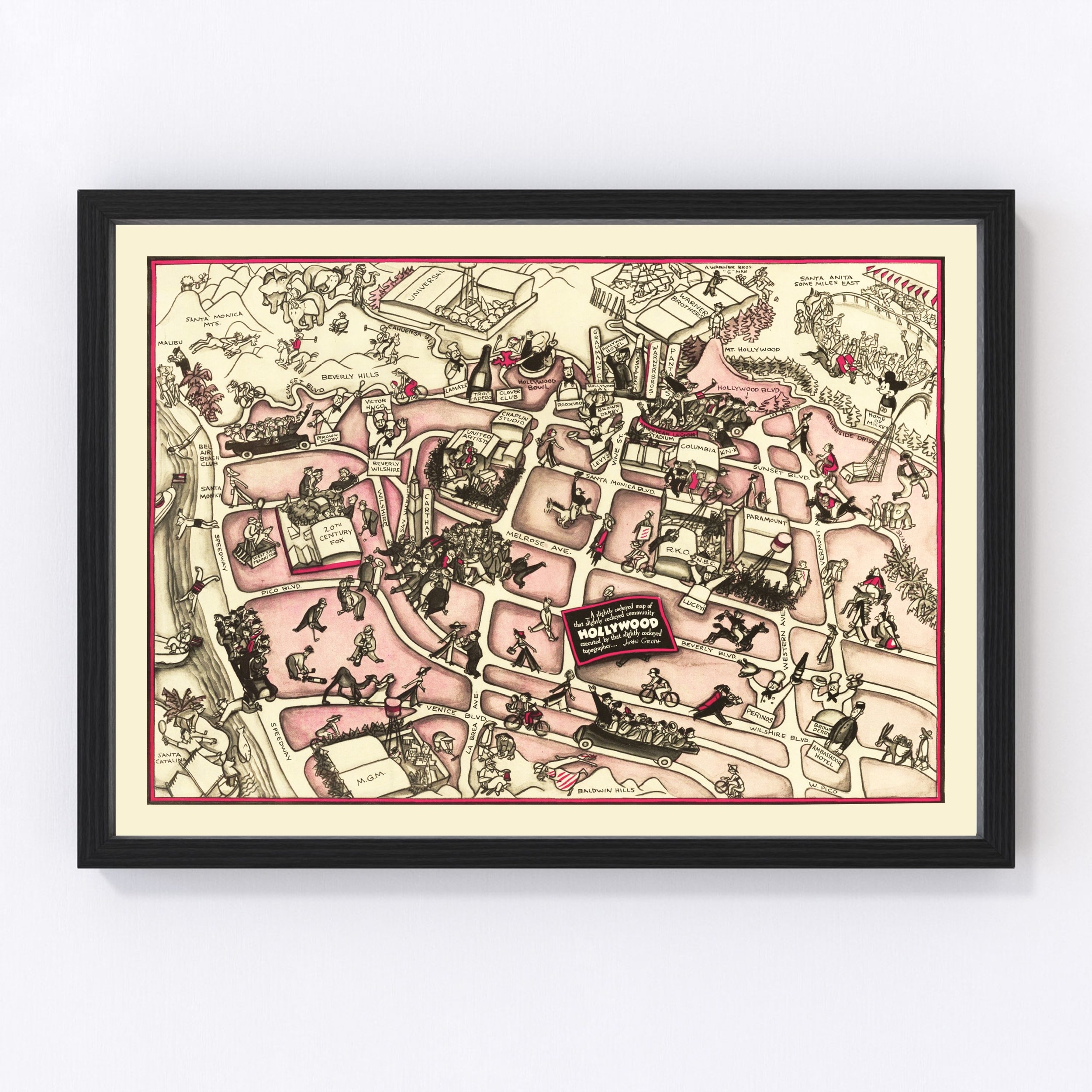 Hollywood Map 1937, Vintage Hollywood Map, Old Hollywood California Art,  Wall Art Gift for Hollywood History Lovers Retro Decor - Etsy, image size:2500x2500