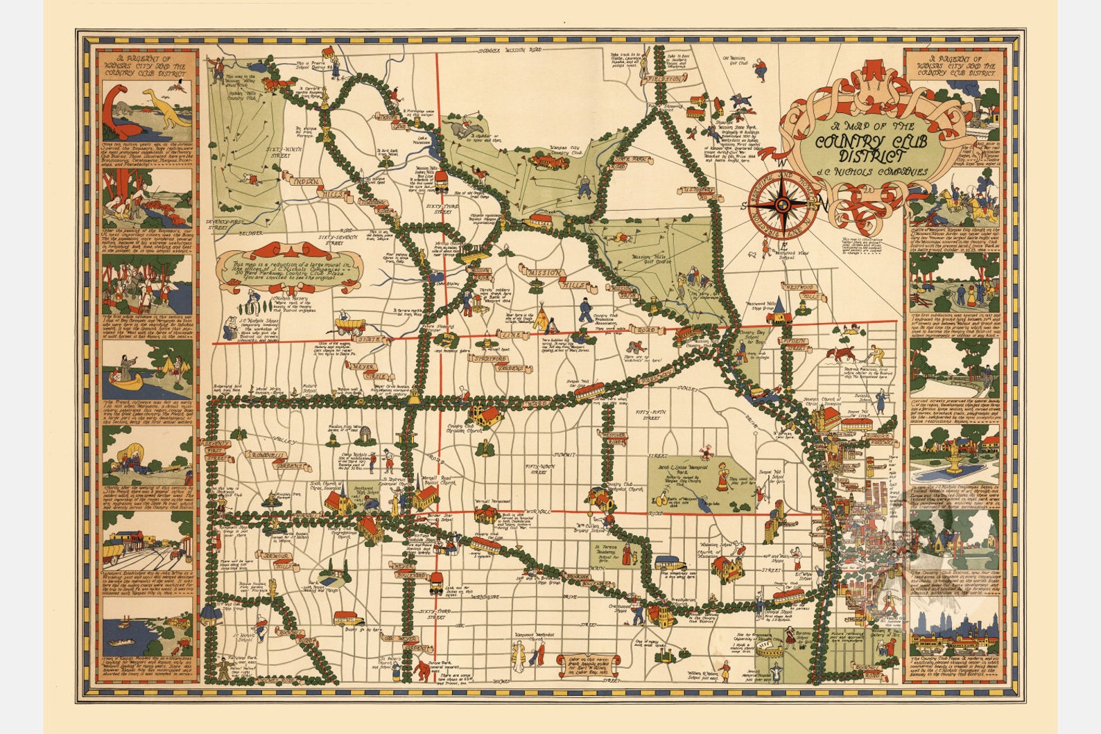 Vintage Kansas City Map from 1930 Old Missouri Map Historic Etsy