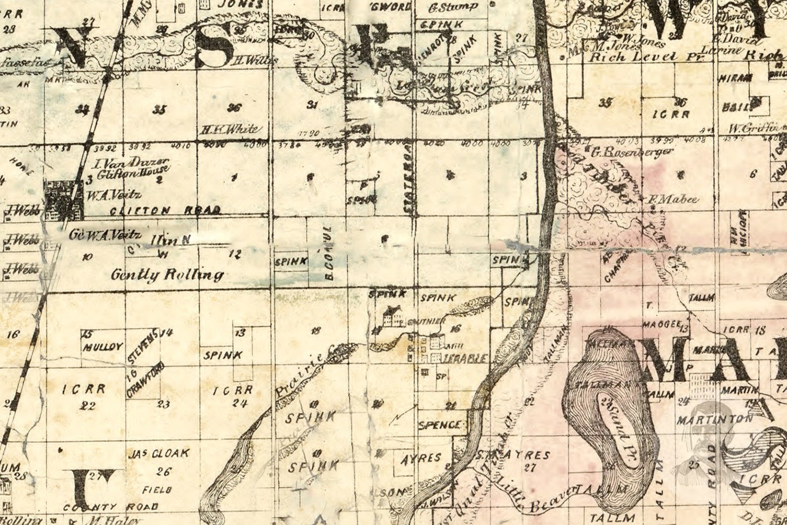 Vintage Iroquois County Map 1860 Old Map of Iroquois County Etsy