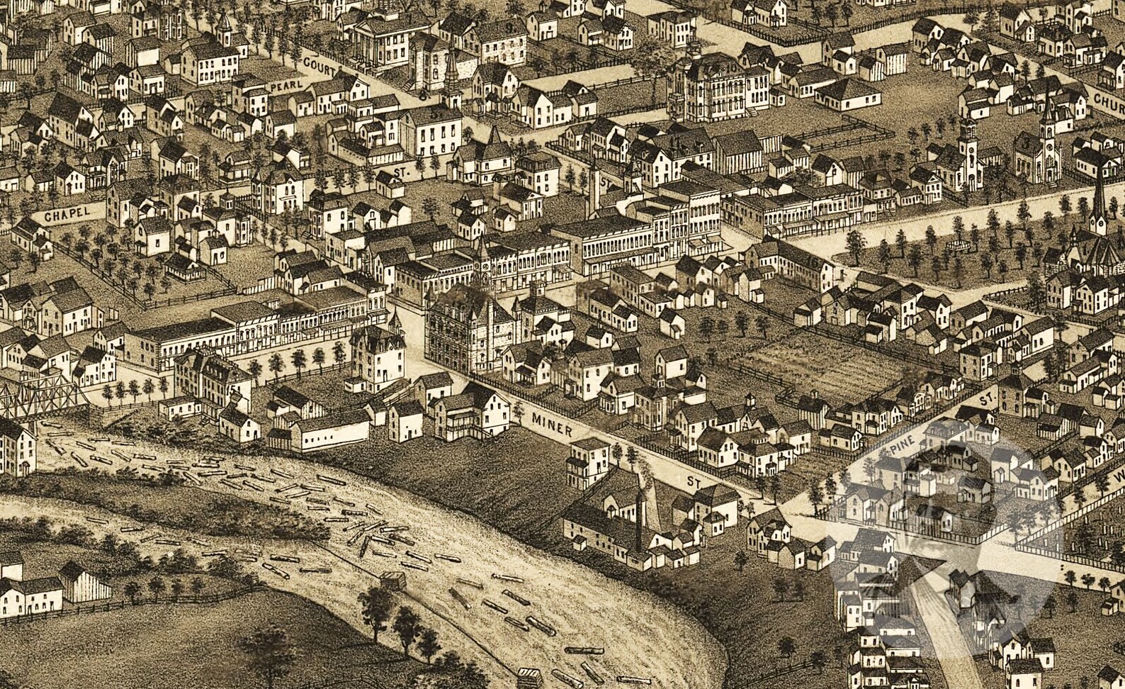 Vintage Canton Map 1885 Old Map of Canton New York Etsy