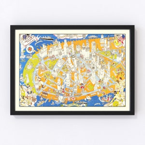 Manhattan Map 1938, Vintage Manhattan Map, Old Manhattan New York Art, Wall Art Gift for Manhattan History Lovers Retro Decor