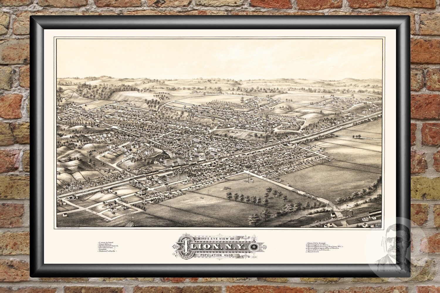 Vintage Ilion Map 1881 Old Ilion New York Map Historic NY Etsy