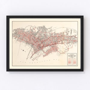 Oakland Map 1935, Vintage Oakland Map, Old Oakland California Art, Wall Art Gift for Oakland History Lovers Retro Decor