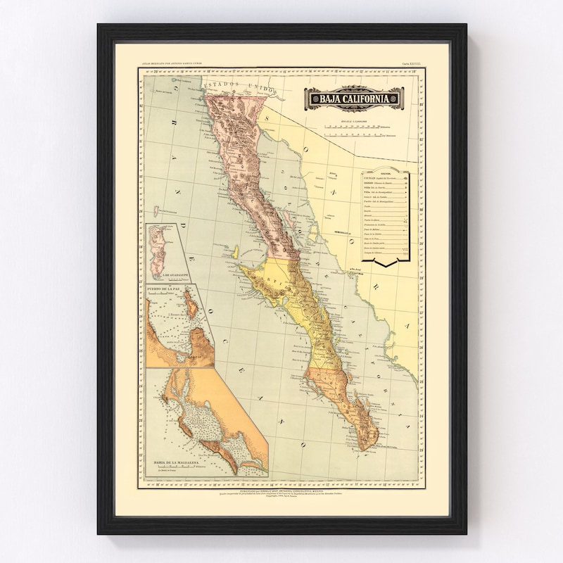 California Map Mexico - Etsy