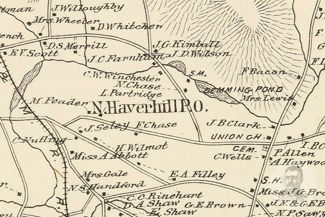 Vintage Haverhill Map from 1892 Old New Hampshire Map Etsy