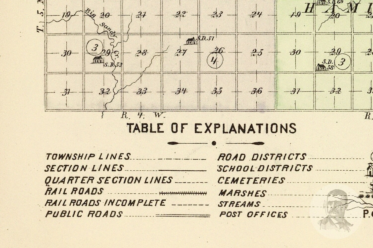Vintage Fillmore County NE Map 1885 Old Nebraska Map Etsy