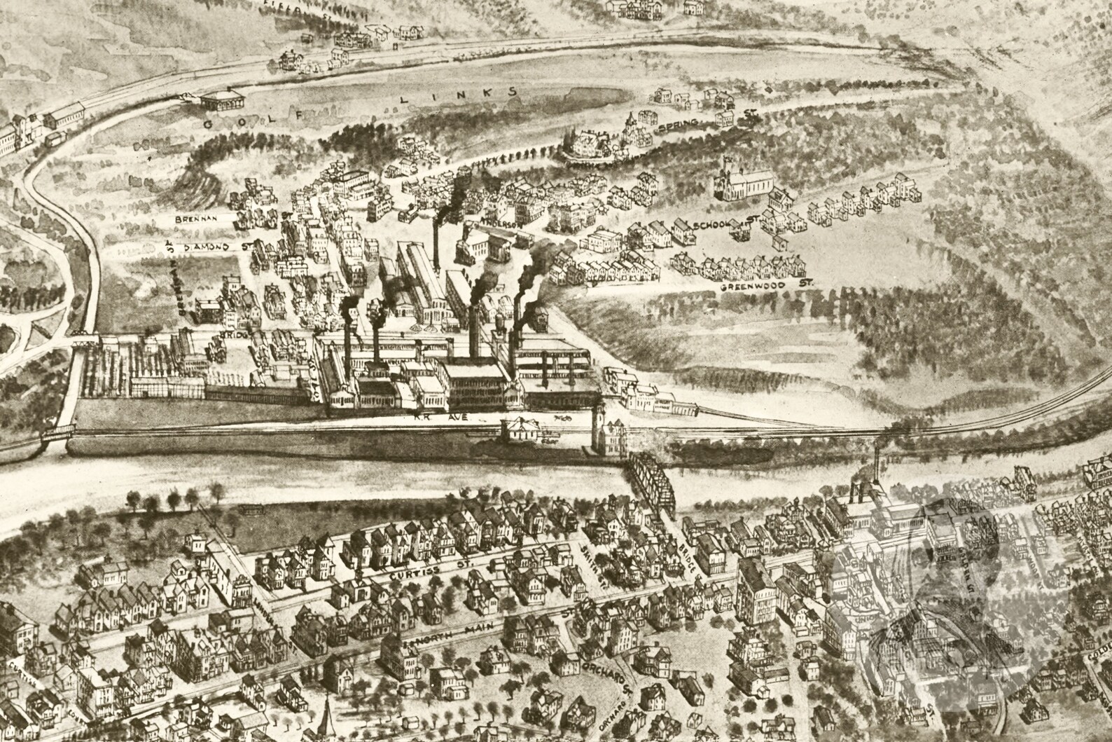 Vintage Naugatuck Map 1906 Old Map of Naugatuck Connecticut Etsy