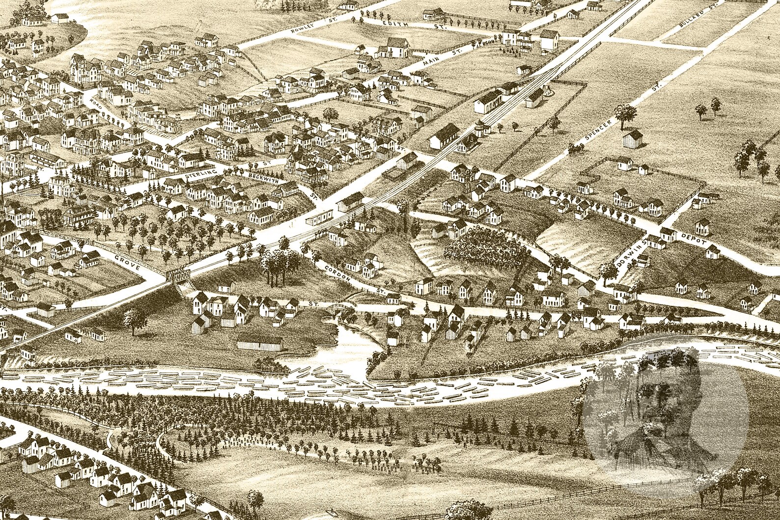 Vintage Gouverneur Map 1885 Old Map of Gouverneur New York Etsy