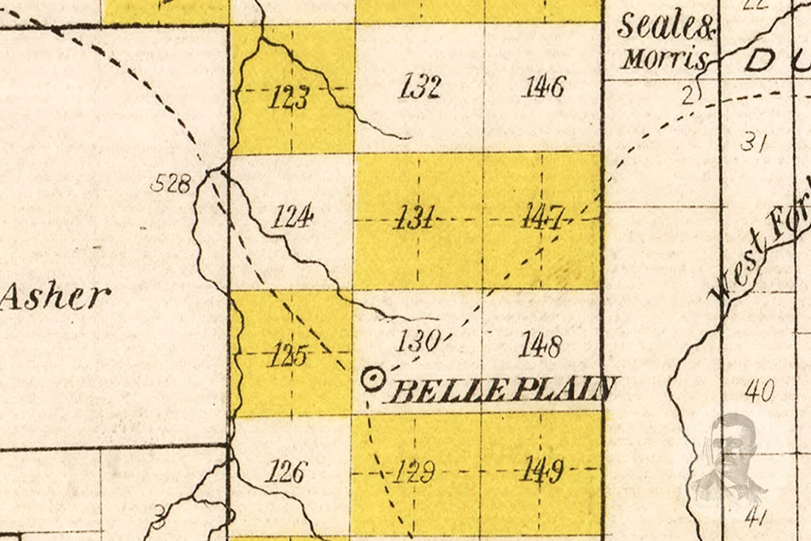 Vintage Callahan County Map 1870 Old Map of Callahan County Etsy