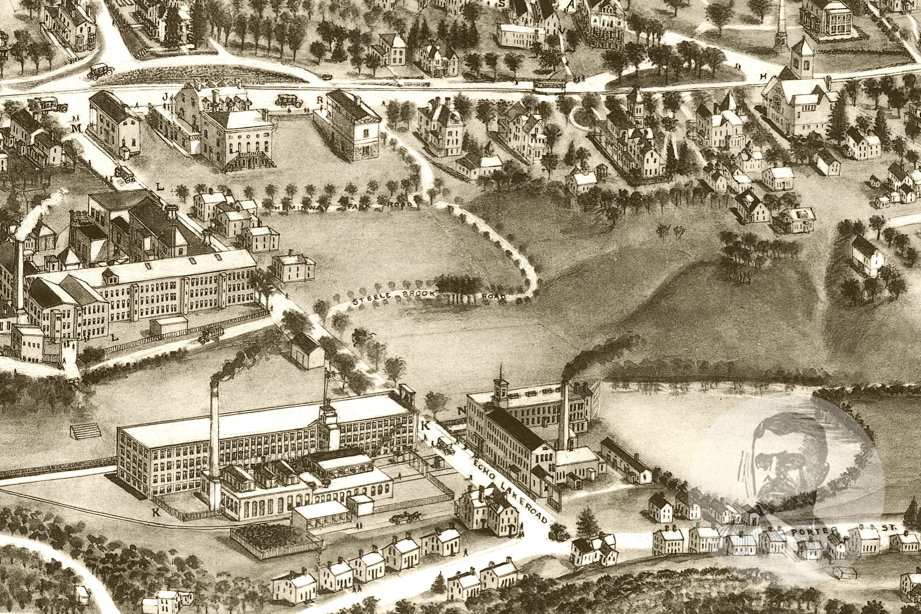 Vintage Watertown Map 1918 Old Map of Watertown Connecticut Etsy