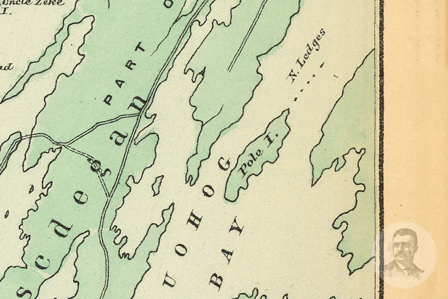 Vintage Harpswell Map From 1894 Old Maine Map Historic ME Etsy