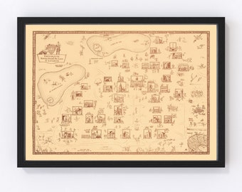 Princeton University Map 1906, Vintage Princeton University Map