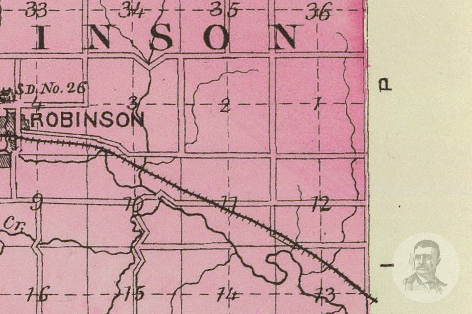 Vintage Brown County KS Map 1887 Old Kansas Map Historical Etsy