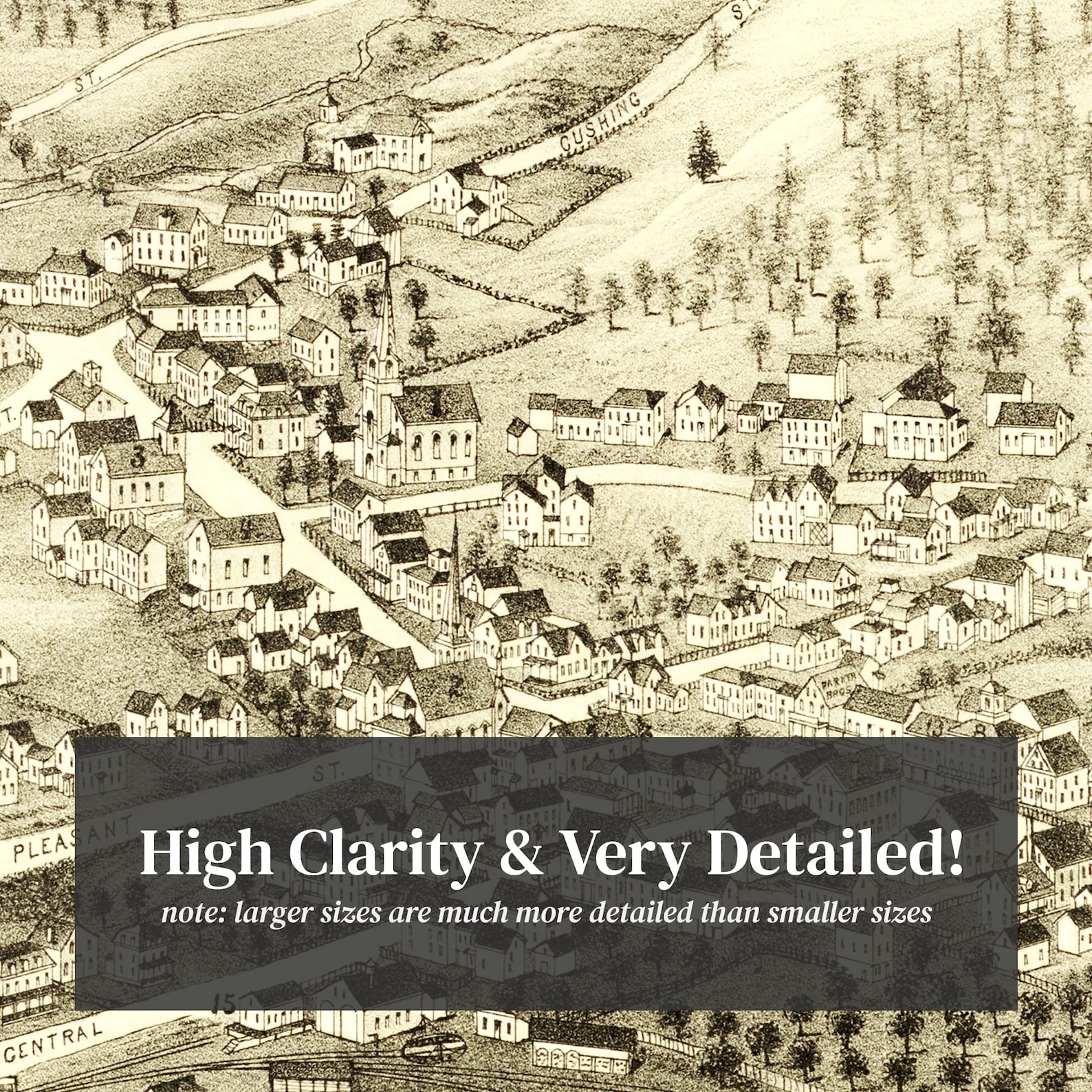 Ashburnham Map 1886 Old Map of Ashburnham Massachusetts Art Etsy