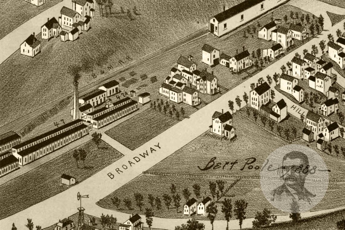 Vintage Dover Map 1888 Old Map of Dover New Hampshire Etsy