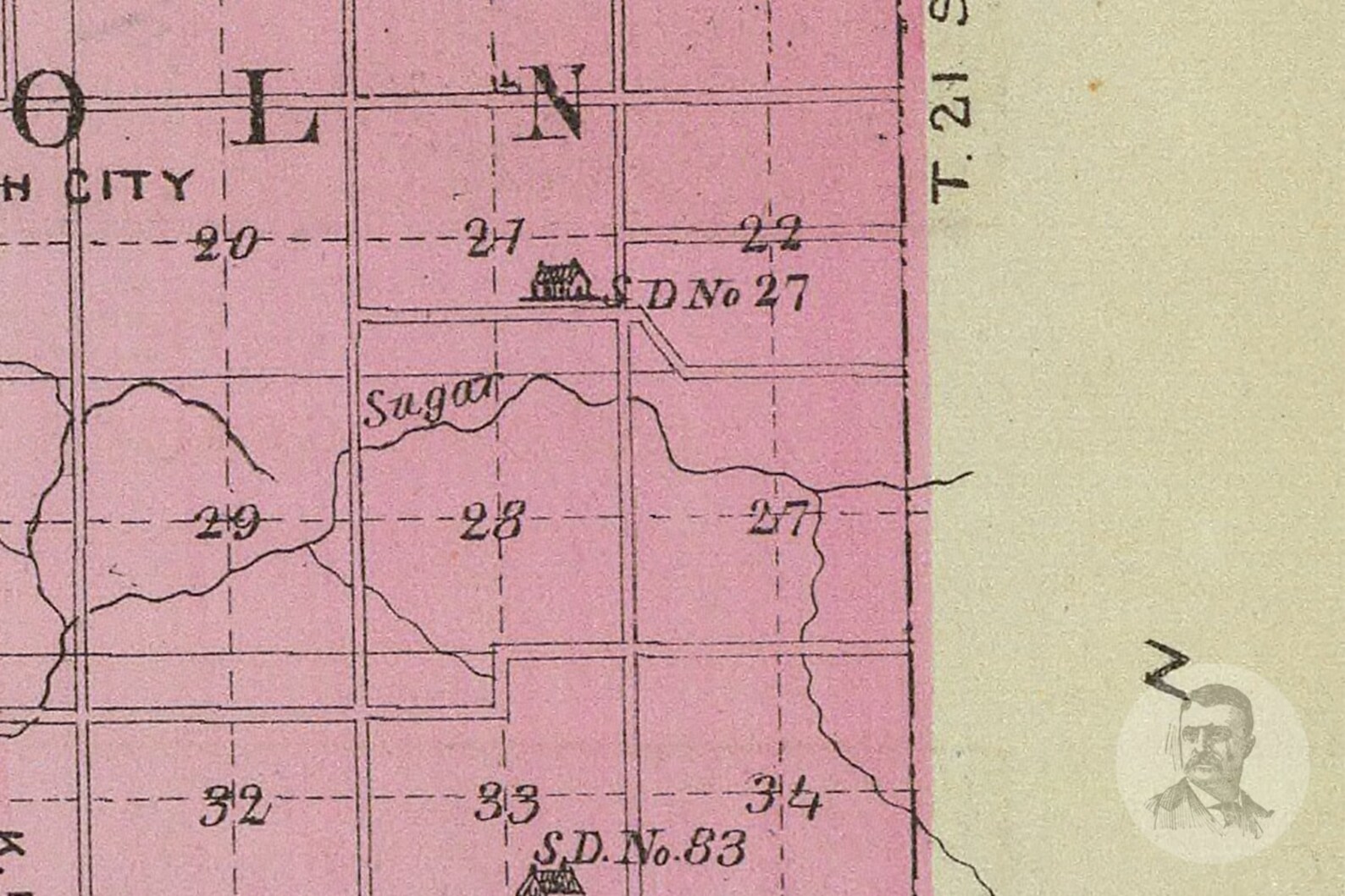 Vintage Anderson County KS Map 1887 Old Kansas Map Etsy