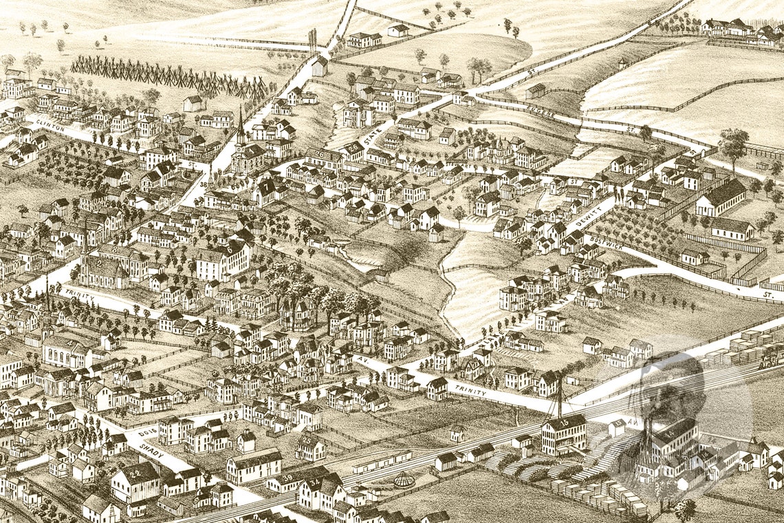 Vintage Lowville Map 1885 Old Map of Lowville New York Etsy