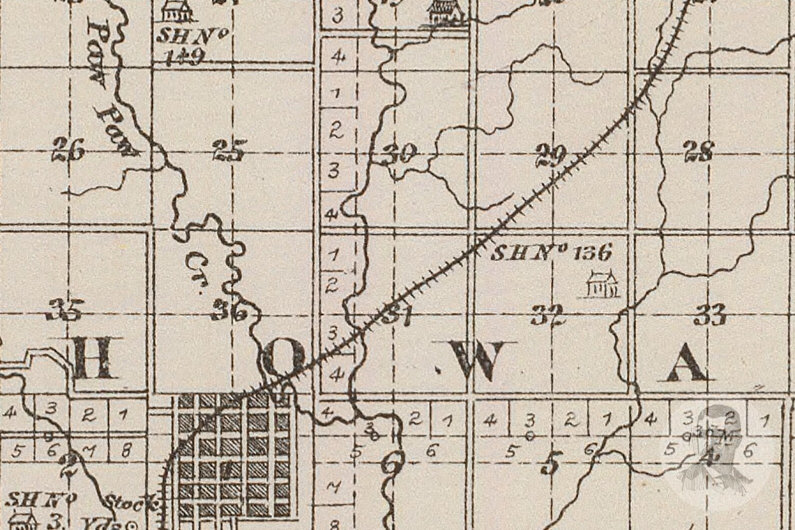 Vintage Elk County KS Map 1887 Old Kansas Map Historical Etsy