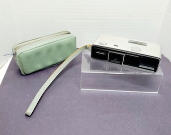Minolta 16 Model P Subminiature Spy Camera | Original Minolta Teal Green Case | Prop | Home Decor