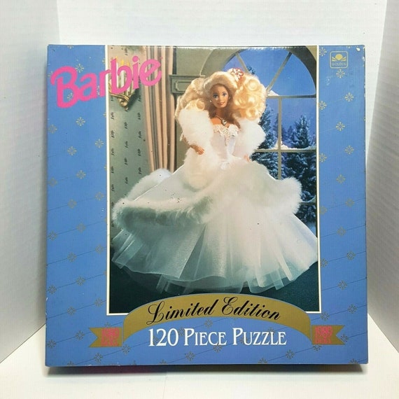 Barbie Doll 120 Piece Puzzle New Sealed Limited Edition 1989 11 1/2" x 15 Golden
