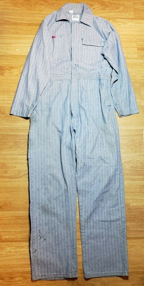 BIG SMITH Herringbone Coveralls Denim Vintage Union M… - Gem BIG SMITH Herringbone Coveralls Denim Vintage Union M… - Gem
