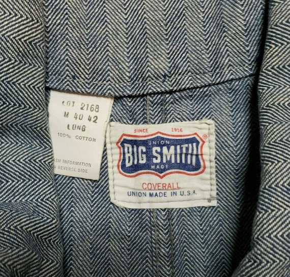 BIG SMITH Herringbone Coveralls Denim Vintage Union M… - Gem BIG SMITH Herringbone Coveralls Denim Vintage Union M… - Gem