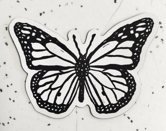 Monarch Butterfly Magnet | Water-Proof | Flexible | Fridge Magnet | Car Magnet | 3" x 2.1"