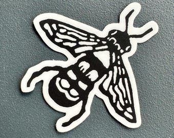 Rusty Patched Bumble Bee Sticker | Vinyl Decal | Water-Proof Sticker | 2.06″ × 1.98″