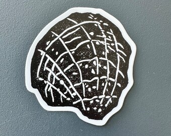 Cumberland Monkeyface Sticker | Linocut Sticker | Vinyl Decal | Water-Proof Sticker | 2.39″ × 2.33″