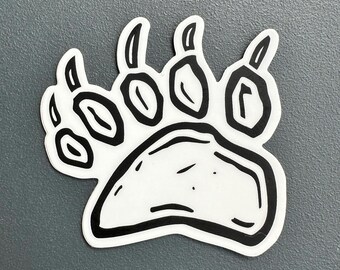 Black Bear Paw Sticker | Vinyl Decal | Water-Proof Sticker | 2.24″ × 2.25″