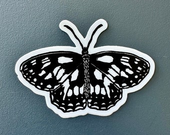 Marbled-White Butterfly Sticker | Vinyl Decal | Water-Proof Sticker | 3" x 2.12"
