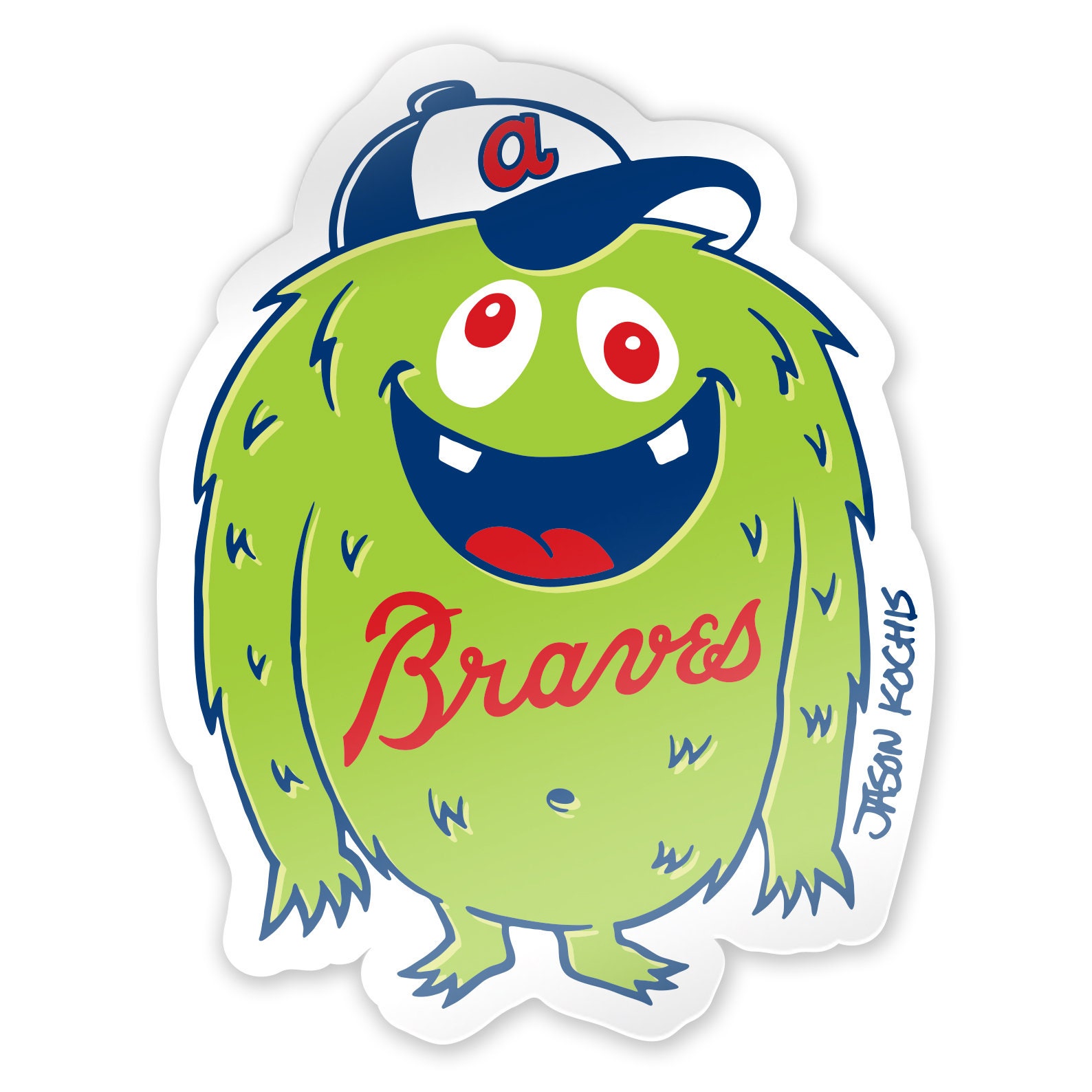 Bleacher Creature Braves Vinyl Sticker Etsy