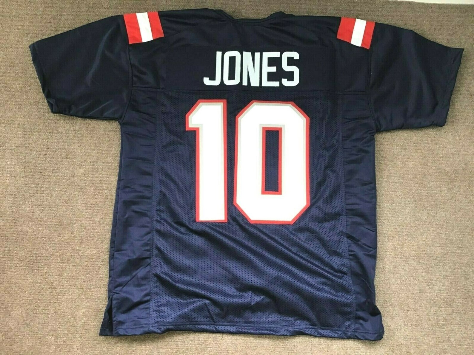 Mac Jones UNSIGNED CUSTOM Sewn Stitched Blue Jersey M L | Etsy