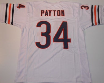 Chicago Bears Walter Payton UNSIGNED CUSTOM Made White Jersey