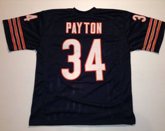 Chicago Bears Walter Payton UNSIGNED CUSTOM Made Blue Jersey