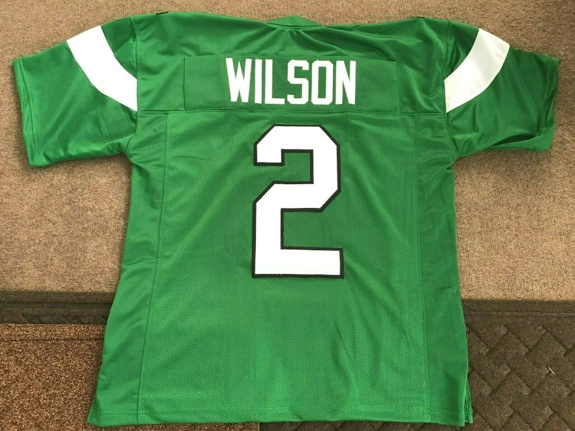 Zach Wilson UNSIGNED CUSTOM Sewn Stitched Green Jersey M Etsy