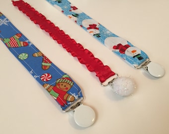 Christmas pacifier clips | Holiday pacifier clips