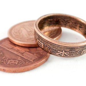 Japanese Ten Yen Coin Ring
