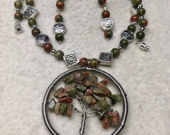 To Dream Again handmade beaded necklace gender neutral 19 long dream catcher Native American First Nations dreams visions twilight night