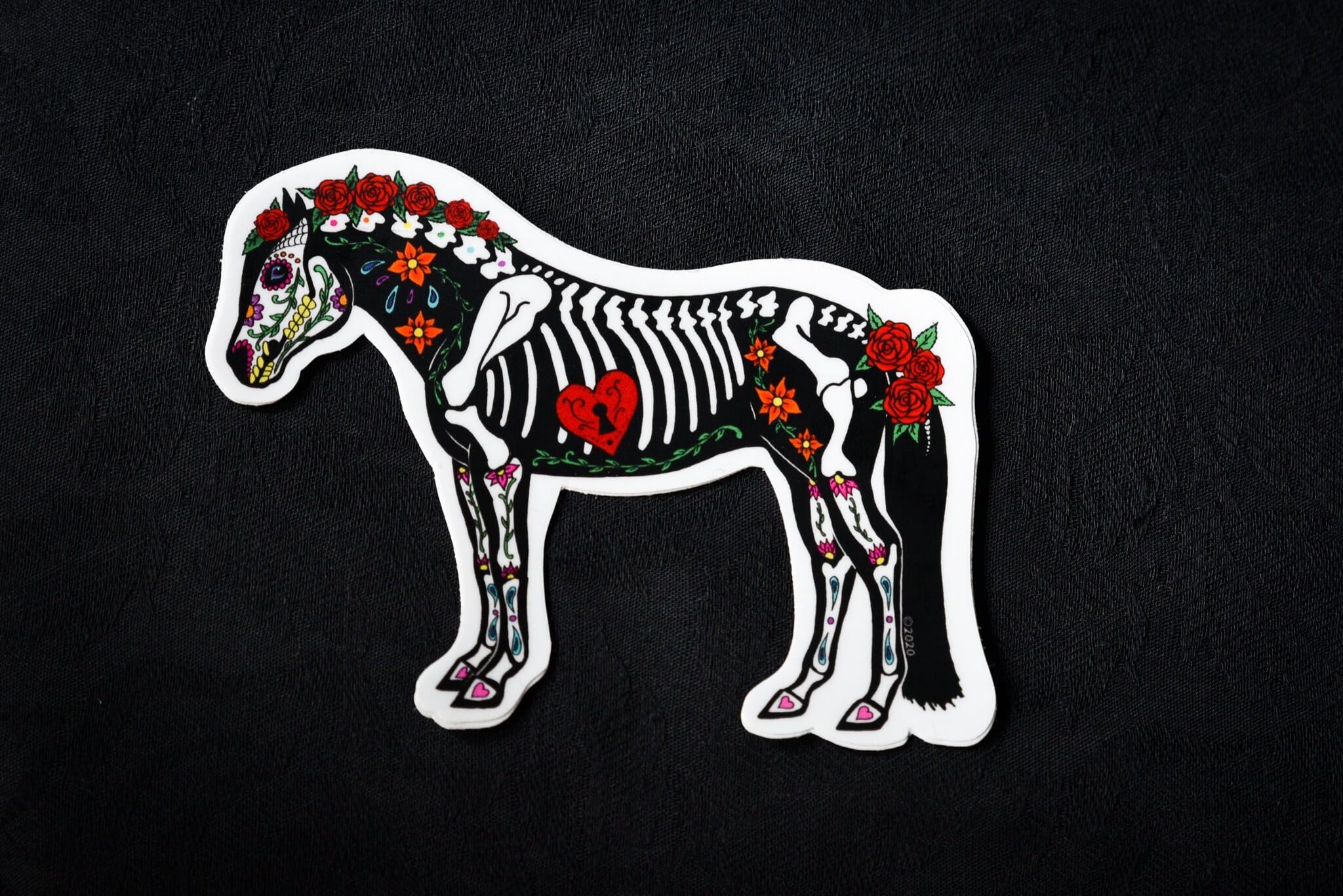 Day of the Dead Horse Sticker Etsy