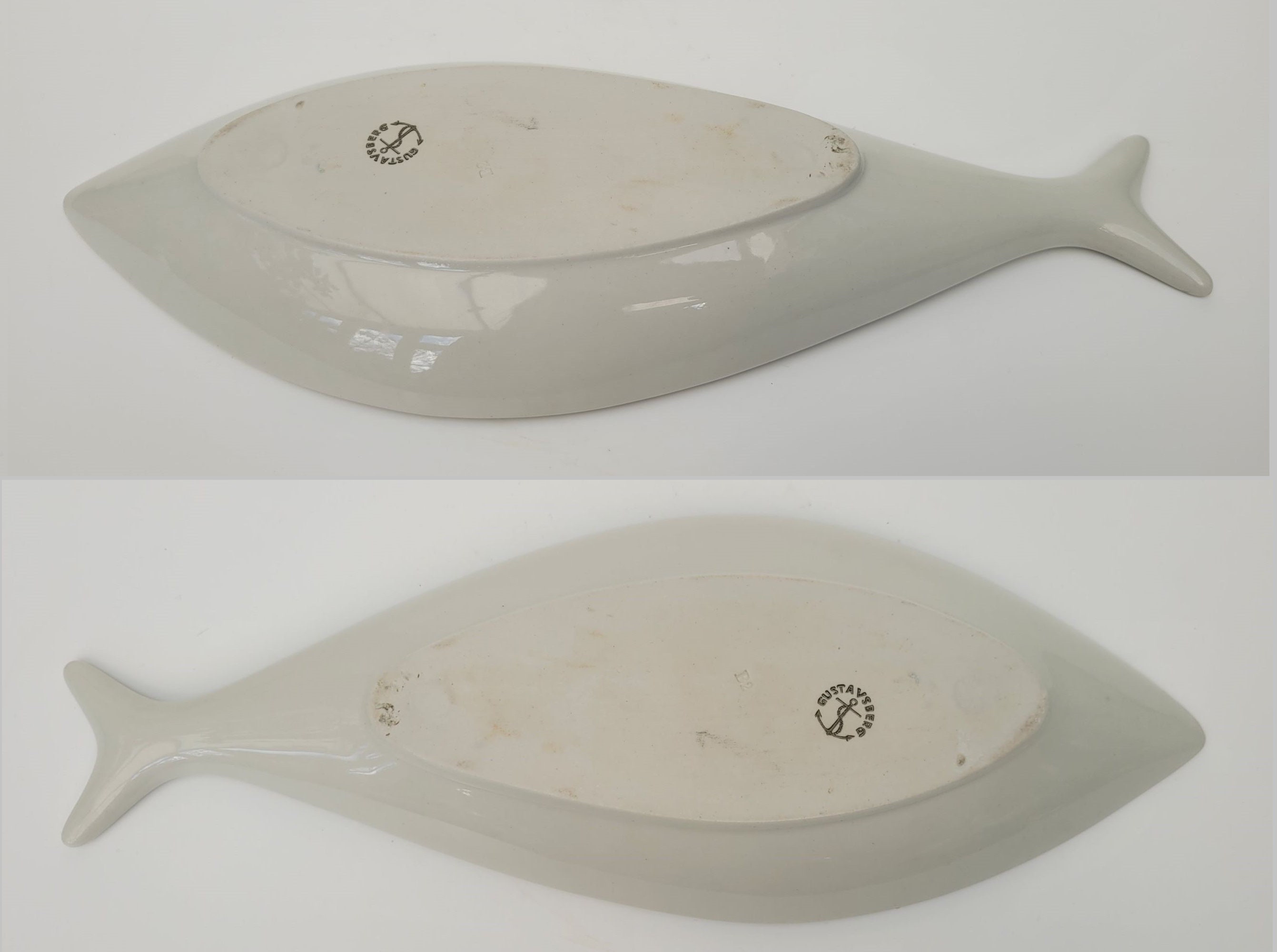 Gustavsberg White Fish Dish Plate Fladen Collectible Gustavsberg White Fish Dish Plate Fladen Collectible