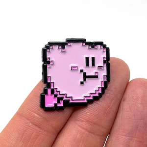 Kirby's Adventure - Kirby enamel pin or magnet - Classic NES game art - retro gaming