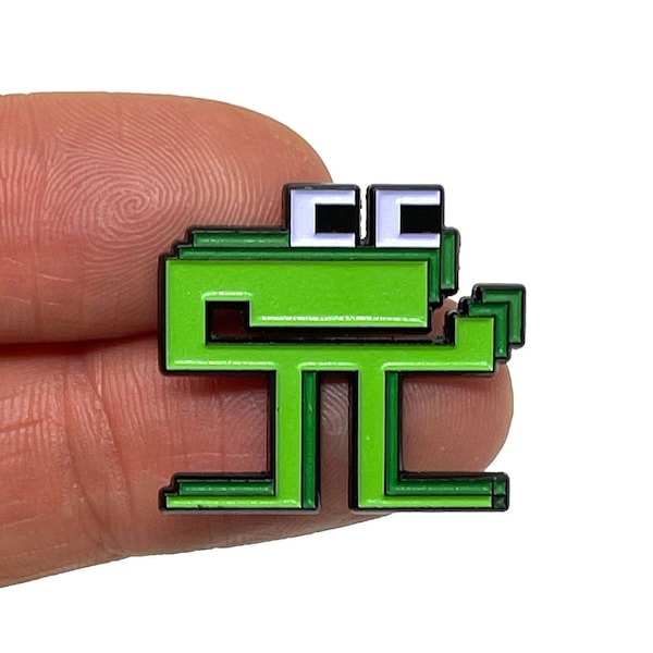 Number Munchers, Green Muncher 1” glow-in-the-dark enamel pin and magnet  -Retro edutainment PC gamer -  pc gaming art