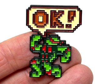 Teenage Mutant Ninja Turtles for NES - Bomb deactivating OK! 1.5”  Enamel Pin or Magnet - Classic NES - retro gaming pin