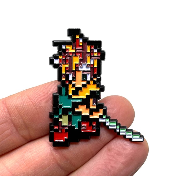 Chrono Trigger for SNES - Crono enamel pin or magnet - Classic SNES retro gaming art