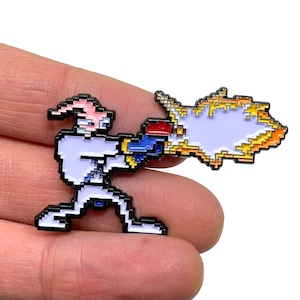 Earthworm Jim for Genesis / SNES enamel pin and magnet - Classic 16bit retro art - retro gaming pin