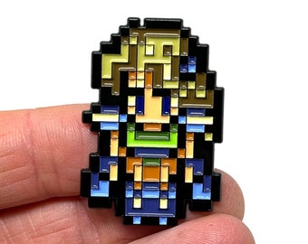 Final Fantasy 3 / 6 for SNES, Celes Chere 1.5” enamel pin and magnet - Classic SNES retro gaming art