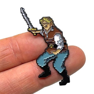 Quest for Glory IV: Shadows of Darkness, Hero, 1.75” enamel pin and magnet - Sierra On-Line Retro game art - QFG4 Point & Click Adventure